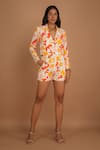 Buy_Nassh_Multi Color Lyocell Printed Macrae Notched Lapel Collar Jacket And Shorts Set _at_Aza_Fashions