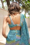 Shop_Nassh_Multi Color Pure Linen Printed Trippy Cape Open Shorts Set _at_Aza_Fashions