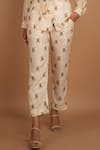 Nassh_Multi Color Airjet Silk Printed Fawn Notched Tie Up Top And Pant Set  _Online_at_Aza_Fashions