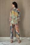 Shop_Nassh_Multi Color Lurex Printed Marina Spread Collar Shirt And Pant Set _at_Aza_Fashions