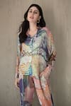 Buy_Nassh_Multi Color Lurex Printed Marina Spread Collar Shirt And Pant Set _Online_at_Aza_Fashions