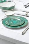 Buy_Perenne Design_Green Fine Bone China Emerald Palace Side Plate Set Of 2_at_Aza_Fashions
