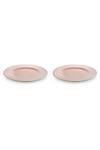Shop_Perenne Design_Pink Fine Bone China Shizen Side Plate Set Of 2_at_Aza_Fashions