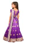 Shop_Lakshmi Reddy_Purple Georgette Embroidered Zari Ombre Butti Lehenga Set  _at_Aza_Fashions