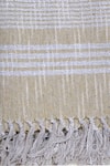 Design Gaatha_Beige 100% Cotton Handwoven Stripe Pattern Throw_Online_at_Aza_Fashions