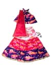 Buy_Little Shiro_Purple 100% Cotton Satin Print Is The Limit Magic Lehenga Blouse Set _Online_at_Aza_Fashions