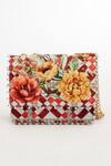 Buy_The Garnish Company_Red Floral Bloom Print Sling Bag _at_Aza_Fashions