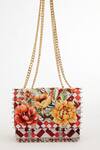 The Garnish Company_Red Floral Bloom Print Sling Bag _Online_at_Aza_Fashions
