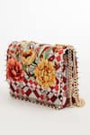 Buy_The Garnish Company_Red Floral Bloom Print Sling Bag _Online_at_Aza_Fashions
