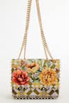 The Garnish Company_Yellow Pearls Peonies Print Sling Bag _Online_at_Aza_Fashions