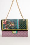 Buy_The Garnish Company_Green Tile Aconite Print Sling Bag _Online_at_Aza_Fashions