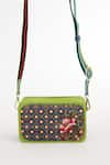 The Garnish Company_Green Tile Anemone Print Camera Bag _Online_at_Aza_Fashions
