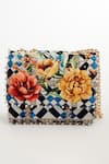 Buy_The Garnish Company_Blue Peony Primrose Tiles Print Sling Bag _at_Aza_Fashions