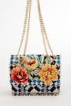The Garnish Company_Blue Peony Primrose Tiles Print Sling Bag _Online_at_Aza_Fashions