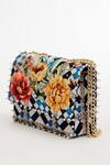 Buy_The Garnish Company_Blue Peony Primrose Tiles Print Sling Bag _Online_at_Aza_Fashions