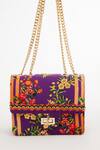 Buy_The Garnish Company_Purple Floral Wallpaper Print And Bead Embroidered Snowdrop Sling Bag _Online_at_Aza_Fashions