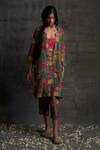 Buy_BO Tree_Multi Color Cotton, Flannel Split V-neck, Round Kashish Printed Kurta Pant Set_at_Aza_Fashions