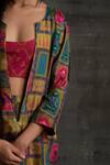 Buy_BO Tree_Multi Color Cotton, Flannel Split V-neck, Round Kashish Printed Kurta Pant Set_Online_at_Aza_Fashions
