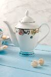 Buy_Vigneto_Blue Finest Premium Porcelain Flower Embossed Tea Set 