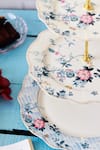 Vigneto_Blue Finest Premium Porcelain Spring Meadows Pattern Three Tier Dessert Stand _at_Aza_Fashions