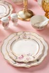 Shop_Vigneto_Pink Finest Premium Porcelain Roses Embossed Dinner Set _at_Aza_Fashions