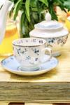 Buy Vigneto Blue Finest Premium Porcelain Spring Meadows Pattern Cup And Saucer Set at Aza Fashions Buy_Vigneto_Blue Finest Premium Porcelain Spring Meadows Pattern Cup And Saucer Set_at_Aza_Fashions