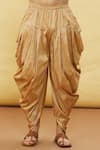 Buy_Samyukta Singhania_Green Silk Embroidered Floral Garden Pattern Kurta And Dhoti Pant Set 