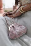 Buy_FEZA BAGS_Pink Cutdana And Bead Elixir Floral Embroidered Clutch _at_Aza_Fashions