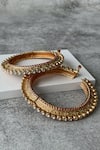 Studio6 Jewels_White Imitation Diamonds Kundan Studded Bangle - Set Of 2 _Online_at_Aza_Fashions