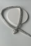 Buy_Studio6 Jewels_White Zircons Studded Snake Necklace _at_Aza_Fashions