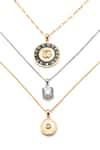 Shop_Aulerth X Shivan and Narresh_Black Engineered Stones Numisma Pendant Necklace