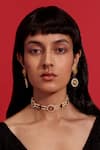 Buy_Aulerth X Shivan and Narresh_Black Stone Numisma Studded Choker _at_Aza_Fashions