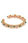 Aulerth X Suneet Varma_Green Engineered Stones Firoja Embellished Bangle _Online_at_Aza_Fashions