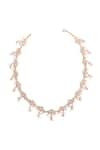 Buy_Aulerth X Tribe Amrapali_Pink Engineered Stones Pastel Blooms Embellished Necklace _Online_at_Aza_Fashions