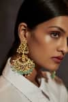 Buy_Aulerth X Tribe Amrapali_Green Engineered Stones Touch Of Azure Embellished Dangler Earrings _Online_at_Aza_Fashions