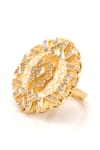 Aulerth X JJ Valaya White Imitation Diamonds Amelia Stone Embellished Ring Online at Aza Fashions Aulerth X JJ Valaya_White Imitation Diamonds Amelia Stone Embellished Ring _Online_at_Aza_Fashions
