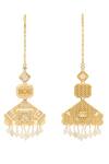 Shop_Aulerth X JJ Valaya_White Engineered Stones Amelia Embellished Maangtikka _at_Aza_Fashions