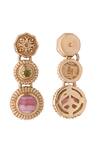 Buy_Aulerth X JJ Valaya_Pink Engineered Stones Embellished Drop Earrings _Online_at_Aza_Fashions