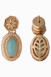 Aulerth X JJ Valaya_Blue Crystals Stone Embellished Miniature Drop Earrings _Online_at_Aza_Fashions
