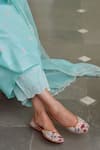 Buy_Charu Makkar_Blue Chanderi Silk Embroidered Floral V Neck Asymmetric Suit Palazzo Set_Online_at_Aza_Fashions