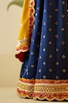 Buy_Angad Singh_Pink Silk Embroidered Zari Leaf Floral Kurta Sharara Set_Online_at_Aza_Fashions