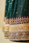 Buy_Angad Singh_Green Silk Embroidered Gotta Patti Leaf Zari Kurta Sharara Set_Online_at_Aza_Fashions
