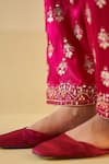 Angad Singh_Black Satin Silk Embroidered Floral Round Thread Anarkali Set_Online_at_Aza_Fashions