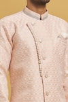 Shop_Arihant Rai Sinha_Peach Sherwani Banarasi Zari Jacquard Woven Floral Pattern With Dhoti Pant _Online_at_Aza_Fashions