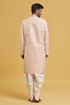 Shop_Arihant Rai Sinha_Peach Sherwani Banarasi Zari Jacquard Woven Floral Pattern With Dhoti Pant _at_Aza_Fashions