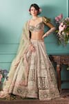 Buy_Jigar & Nikita_Black Lehenga Raw Silk Embroidered Zardosi Work Bridal Set  _at_Aza_Fashions