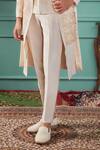 Jigar & Nikita_White Silk Embroidery, Zari Aspen Zardozi Sherwani Set_Online_at_Aza_Fashions
