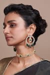 Buy_Aulerth X Suneet Varma_Green Engineered Stones Rue Embellished Choker Necklace _at_Aza_Fashions