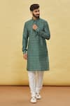 Buy Arihant Rai Sinha Green Silk Sequins, Embroidery Bouquet Print Kurta Set Online at Aza Fashions Buy_Arihant Rai Sinha_Green Silk Sequins, Embroidery Bouquet Print Kurta Set _Online_at_Aza_Fashions