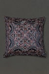Buy_Ritu Kumar_Blue Mysore Silk Embroidered Saadh Cushion With Filler _at_Aza_Fashions